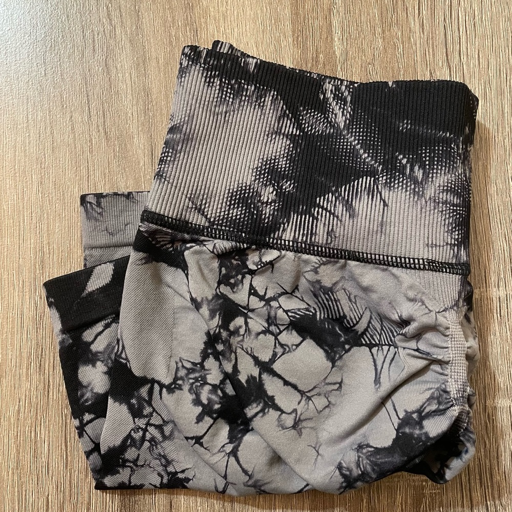 tie dye spandex shorts